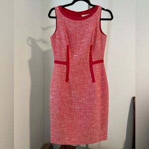 David Meister Textured Pink Midi Dress